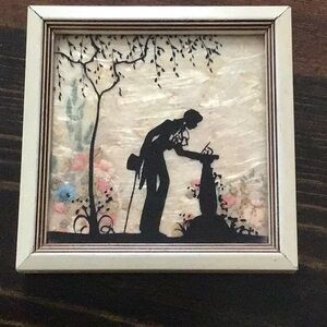 Beautiful flower art silhouette picture